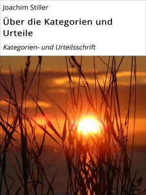 cover image of Über die Kategorien und Urteile